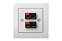 Аудио розетка Двухместная Белая LIREGUS EPSILON