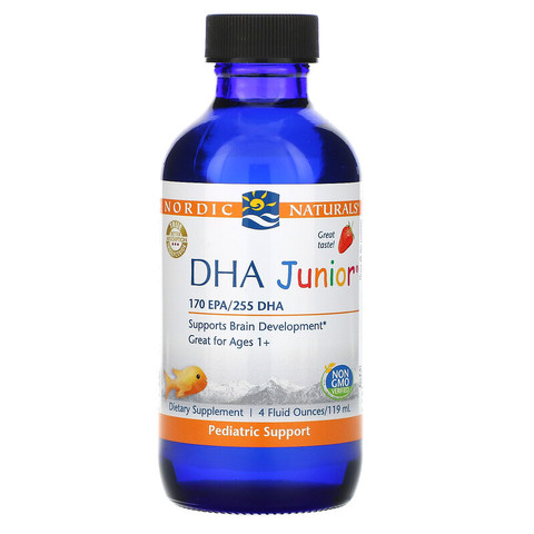 Nordic Naturals, ДГК для детей, для детей старше 1 года, клубника, 119 мл (4 жидк. унции)
