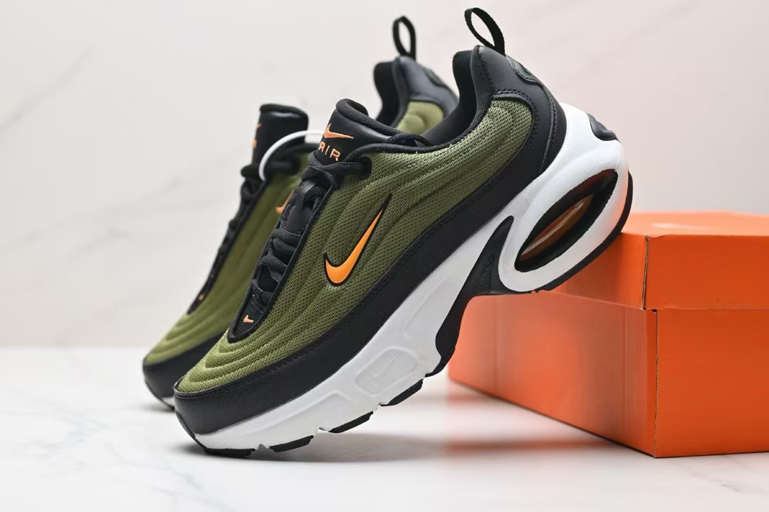Nike air max olive green and black best sale