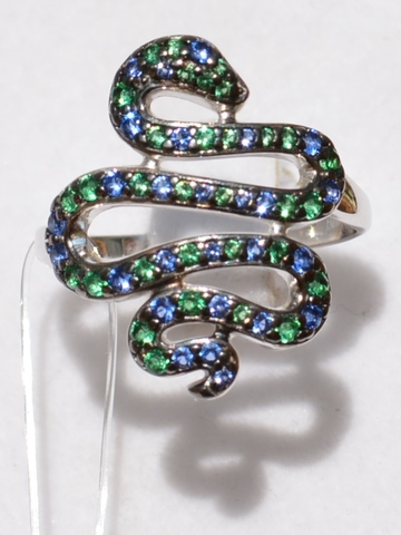 Змея-12586 (кольцо из серебра)