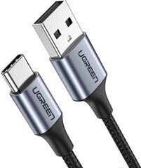 Кабель UGREEN US288 (60127) USB-A 2.0 to USB-C Cable Nickel Aluminum Braid,1,5 м, черный