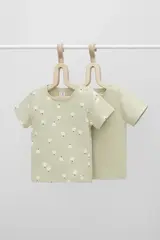 фуфайка для новорожденных  К 301156-2уп/фисташковый мусс,колокольчики