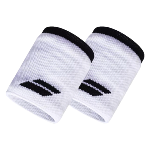 Набор напульсников Babolat LOGO JUMBO WRISTBAND (10x8см) White/Black