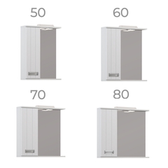 Шкаф навесной с зеркалом Diana 700 (левый) со спотом