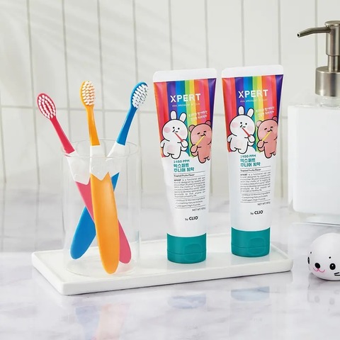 Набор детских зубных паст с фтором CLIO Xpert Junior Tropical Fruit (4 х 100g)