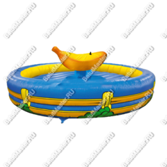 Надувной аттракцион Родео, бана+батут, "Банан", круглый, 5*5*2 м