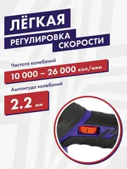 Шлифмашина эксцентриковая ПУЛЬСАР ЭШМ 125-350C (350Вт, 125мм, 8 отверстий, 10000-26000 1/мин) 793-749