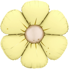 К Фигура, Цветок, Ромашка (надув воздухом), Желтый, Сатин, 25''/64 см, 1 шт.