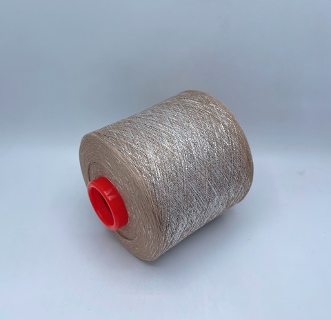 Filmar (пр.Италия),art-Bollymood 2/70 3500м/100гр, 72%Хлопок 28%металлизированное волокно, цвет-Капучино+серебро(47/689) арт-36532