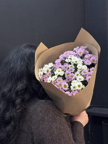 Букет из 15 сантини в крафте