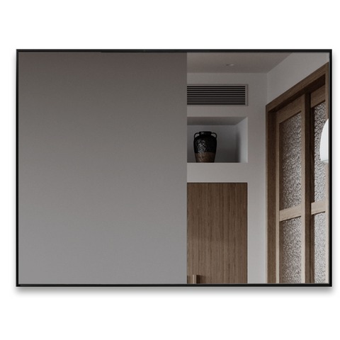 Зеркало 800*600 с шлифованной кромкой и УФ-печатью, прямое, черный