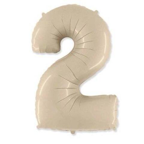 Цифра "2" Кремовая