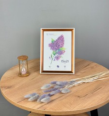 Фоторамка пластиковая 15х21 см, медный, без фактуры, арт. 1521.683813