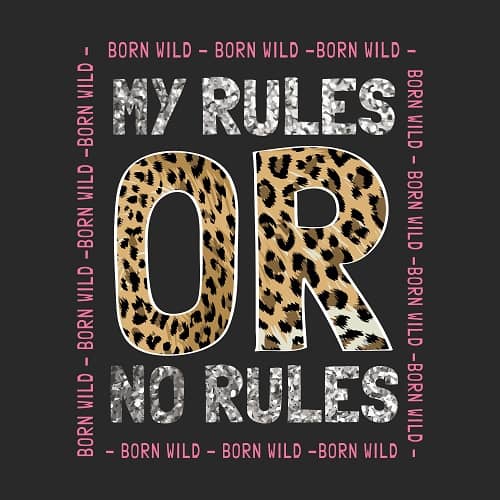принт для футболки My rules or no rules фото