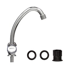 67-0-700 Смеситель эконом двухвентильный, для кухни, гайка, керам. кран-букса 1/2