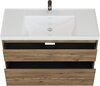 Aquanet 365918 Тумба с раковиной Nova Lite 2.0 110 2 ящ. цв. дуб рустикальный (365918)