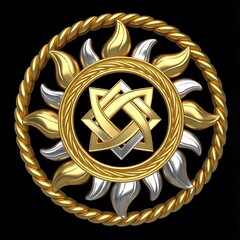 Силиконовый молд Славянский Оберег звезда Руси (Квадрат Сварога) в солнце