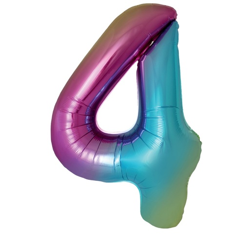 Цифры радужные градиент слим, 102 см