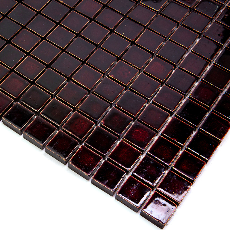 MRC PURPLE-2 Итальянская мозаика мрамор Skalini Mercury коричневый темный квадрат