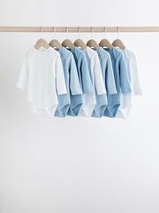 Боди с длинным рукавом для малышей Next K79-692, 7 шт., Белый, Голубой