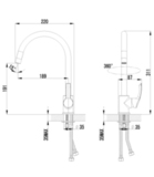 Смеситель для кухни c высоким поворотным изливом LEMARK PLUS STRIKE LM1105C