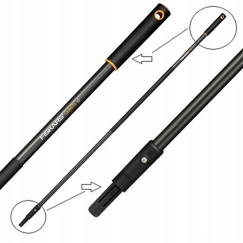Черенок универсальный Fiskars QuikFit, размер: L, чёрный графитовый (1000661)