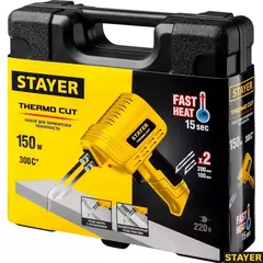 STAYER Thermo cut, 150 Вт, в наборе: 2 ножа, быстрый рез пенопласта + пластика, прибор для терморезки (45255-H2)