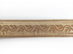 Тесьма галун лента узор "Вьюнок" 3,2см золото
