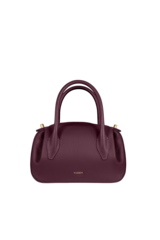 Сумка Yuzefi Oyster Mini Duffle - WINE PEBBLE GRAINED LEATHER