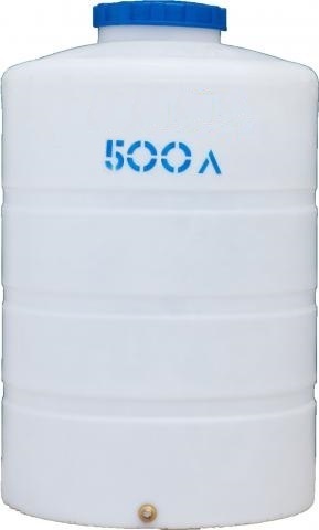 Ёмкость пластиковая пищевая АКПОЛ Н 500 л. вертикальная низкая  (76x76x127см;14кг;белый) - арт.555041