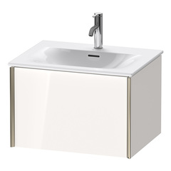 Duravit XViu Тумба подвесная 610x800x480мм, для раковины #234463, 1 ящик, цвет: белый глянцевый/champagne matt XV40320B122 фото