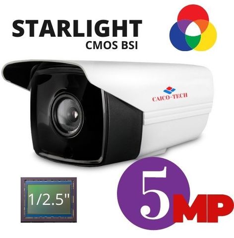 Уличная видеокамера CAICO TECH® CCTV 5D51H 5Mpix гибрид формат вывода изображения AHD, CVI, TVI, CVBS