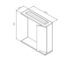 Зеркальный шкаф с подсветкой, правый, 65 см AM.PM LIKE - M80MPR0651WG