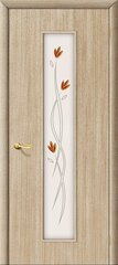 Дверь 22Х / Цвет Л-21 (БелДуб) / Стекло Фьюзинг / Двери Браво