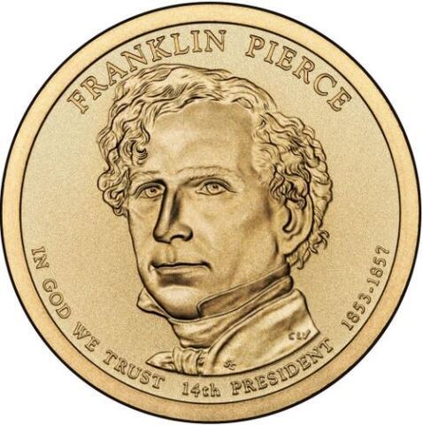 1 доллар 14-й президент США Франклин Пирс 2010 год