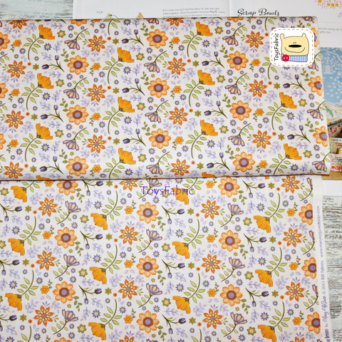 Ткань для пэчворка 20929 (желтые цветы) 45х55см