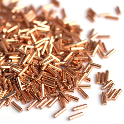 Стеклярус 6мм Миюки, 1053 Galvanized Yellow Gold