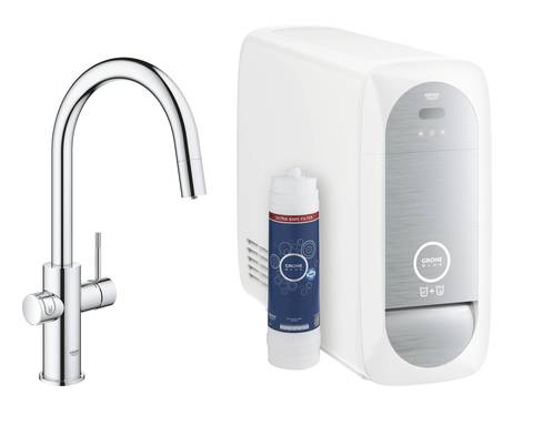 Смеситель для мойки с охлаждением, газированием, фильтром Grohe Blue Home 31606000