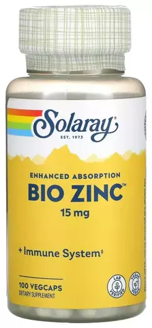 Solaray, БИОцинк, 15 мг, 100 растительных капсул c iHerb