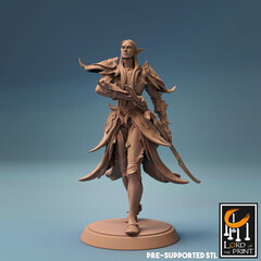 Elf Warrior Эльф Полуэльфы Темные эльфы Дроу Воин Паладин Варвар Файтер Рыцарь миниатюра для dnd, днд, pathfinder, фентези, Настольная игра, НРИ, Варгейм, РПГ