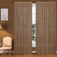 Тюль в гостиную 200*270/2 шт. коричневый 