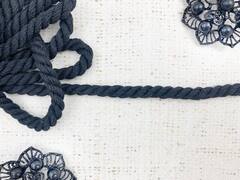 Веревка х/б крученая, d 6 мм, чёрный