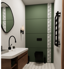 Стеновая реечная панель под покраску с тиллерами