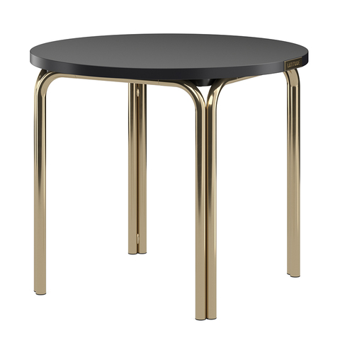 Столик кофейный Ror, 50 см, латунь/черный
