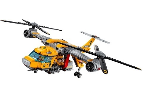 Конструктор серия Город Вертолет для доставки грузов в джунгли