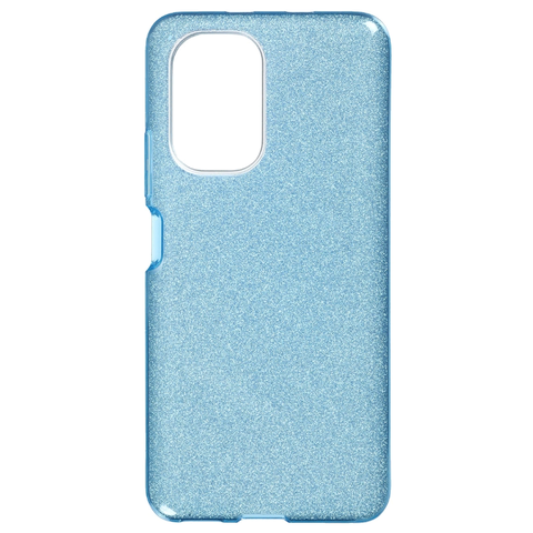 Силиконовый чехол Sparkle Case Блеск для Xiaomi Poco F3, Mi 11i  (Голубой)