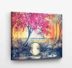 Картина по номерам "Лиловое дерево у моста"