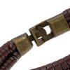 Браслет кожаный плетеный, застежка-якорь К 67098