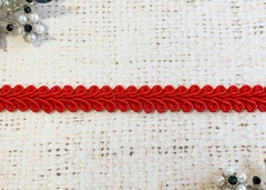 Тесьма Шанель плетеная, ш. 8 мм, красный
