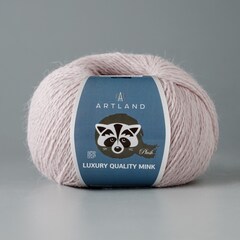 Пряжа "Норка" длинноворсовая Luxury, пух норки-70 % нейлон-30 %, пыльно-розовый